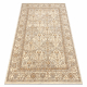 Wollteppich SOHO 477.27.LA100 OSTA - Rhombus, Rahmen geometrisch natur beige