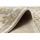 Wollteppich SOHO 477.27.LA100 OSTA - Rhombus, Rahmen geometrisch natur beige
