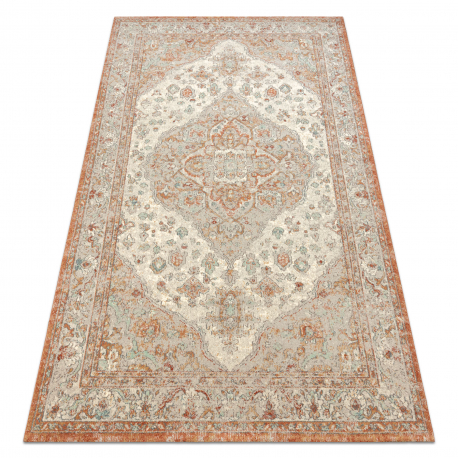 Covor de lana SOHO 477.01.LA112 OSTA - Ornament, rozetă, natural teracotă / bej