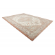 Tappeto in lana SOHO 477.01.LA112 OSTA - Ornamento, rosetta, naturale terracotta / beige