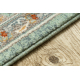 Wool Carpet SOHO 477.07.LA400 OSTA - Flowers, frame, natural green / beige
