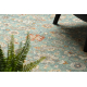 Wool Carpet SOHO 477.07.LA400 OSTA - Flowers, frame, natural green / beige