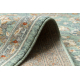 Wool Carpet SOHO 477.07.LA400 OSTA - Flowers, frame, natural green / beige