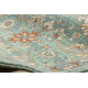Wool Carpet SOHO 477.07.LA400 OSTA - Flowers, frame, natural green / beige