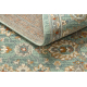 Wool Carpet SOHO 477.07.LA400 OSTA - Flowers, frame, natural green / beige