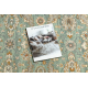 Wool Carpet SOHO 477.07.LA400 OSTA - Flowers, frame, natural green / beige