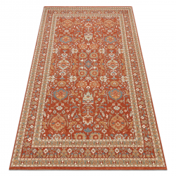 Tapis en laine SOHO 477.26.LA300 OSTA Ornement, cadre naturel terre cuite / beige