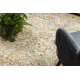 Tapis en laine SOHO 477.04.LA110 OSTA - Fleurs, cadre, naturel beige / terre cuite