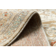 Wollteppich SOHO 477.04.LA110 OSTA - Blumen, Rahmen, natural beige / Terrakotta