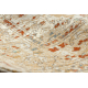 Tapis en laine SOHO 477.04.LA110 OSTA - Fleurs, cadre, naturel beige / terre cuite