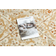 Tapis en laine SOHO 477.04.LA110 OSTA - Fleurs, cadre, naturel beige / terre cuite