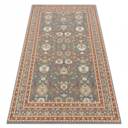 Tapis en laine SOHO 477.26.LA500 OSTA Ornement, cadre naturel bleus / terre cuite