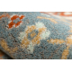 Tapis en laine SOHO 477.26.LA500 OSTA Ornement, cadre naturel bleus / terre cuite
