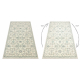 Tapis en laine SOHO 477.07.LA102 OSTA - Ornement, rosette, naturel vert / beige