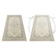 Wollen tapijt SOHO 477.01.LA119 OSTA - Ornament, rozet, natuurlijke beige / groen 