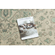 Wollen tapijt SOHO 477.01.LA119 OSTA - Ornament, rozet, natuurlijke beige / groen 
