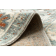 Wollteppich SOHO 477.09.LA100 OSTA - Boho, Rahmen, natural beige / grün