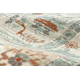 Villane vaip SOHO 477.09.LA100 OSTA - Boho, raam, naturaalne beež / roheline