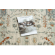 Tappeto in lana SOHO 477.09.LA100 OSTA - Boho, cornice, naturale beige / verde