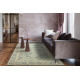 Tappeto in lana SOHO 477.27.LA500 OSTA - Rombo, cornice geometrica naturale verde / blu