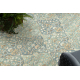 Tappeto in lana SOHO 477.27.LA500 OSTA - Rombo, cornice geometrica naturale verde / blu