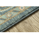 Tappeto in lana SOHO 477.27.LA500 OSTA - Rombo, cornice geometrica naturale verde / blu