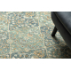 Tappeto in lana SOHO 477.27.LA500 OSTA - Rombo, cornice geometrica naturale verde / blu