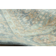 Tappeto in lana SOHO 477.27.LA500 OSTA - Rombo, cornice geometrica naturale verde / blu