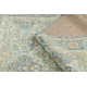 Tappeto in lana SOHO 477.27.LA500 OSTA - Rombo, cornice geometrica naturale verde / blu