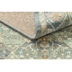 Tappeto in lana SOHO 477.27.LA500 OSTA - Rombo, cornice geometrica naturale verde / blu