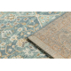 Wool Carpet SOHO 477.27.LA500 OSTA - Rhombus, frame geometric natural green / blue