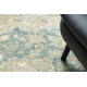 Wollteppich SOHO 477.01.LA502 OSTA - Ornament, Rosette, natural grün / blau