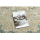 Tappeto in lana SOHO 477.01.LA502 OSTA - Ornamento, rosetta, naturale verde / blu