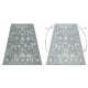 Tapis en laine ABBY 486.25.LA500 OSTA Ornement, cadre classique bleus / beige