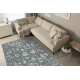 Tapis en laine ABBY 486.25.LA500 OSTA Ornement, cadre classique bleus / beige