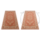 Tappeto in lana SOHO 477.01.LA301 OSTA Ornamento, cornice naturale terracotta / beige