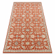 Wollteppich SOHO 477.07.LA300 OSTA - Blumen, Rahmen, natural Terrakotta / blau