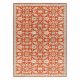 Wollteppich SOHO 477.07.LA300 OSTA - Blumen, Rahmen, natural Terrakotta / blau