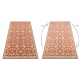 Tappeto in lana SOHO 477.07.LA300 OSTA - Fiori, cornice, naturale terracotta / blu