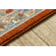 Wollteppich SOHO 477.07.LA300 OSTA - Blumen, Rahmen, natural Terrakotta / blau