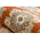 Tapete de lã SOHO 477.07.LA300 OSTA - Flores, moldura, natural terracota / azul