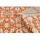 Tappeto in lana SOHO 477.07.LA300 OSTA - Fiori, cornice, naturale terracotta / blu
