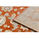Wollteppich SOHO 477.07.LA300 OSTA - Blumen, Rahmen, natural Terrakotta / blau