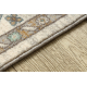 Tappeto in lana SOHO 477.27.LA990 OSTA - Rombo, cornice geometrica naturale beige / verde