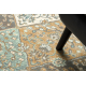 Tappeto in lana SOHO 477.27.LA990 OSTA - Rombo, cornice geometrica naturale beige / verde