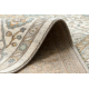 Wollteppich SOHO 477.27.LA990 OSTA - Rhombus, Rahmen geometrisch natur beige / grün 