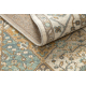 Tappeto in lana SOHO 477.27.LA990 OSTA - Rombo, cornice geometrica naturale beige / verde