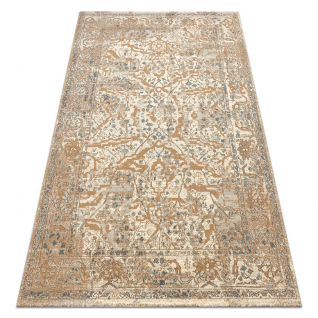 Dywan SOHO 477.04.LA113 wełniany OSTA - Ornament, ramka naturalny beż / brązowy 