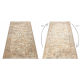 Tappeto in lana SOHO 477.04.LA113 OSTA Ornamento, cornice naturale beige / marrone 