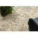 Wollen tapijt SOHO 477.04.LA113 OSTA Ornament, lijst naturel beige / bruin 